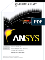 Fatigue Analysis of A Shaft On Ansys