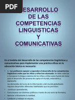 Desarrollo de Las Competencias Linguisticas y Comunicativas