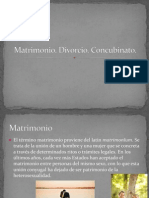 Matrimonio, Divorcio y Concubinato