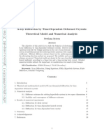 X-Ray Diffraction by Time-Dependent Deformed Crystals: Theoretical Model and Numerical Analysis