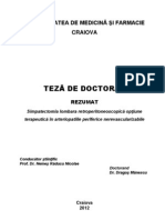 Simpatectomia Lombara Retroperitoneoscopica Optiune Terapeutica in Arteriopatiile Periferice Nerevascularizabile