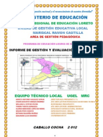 INFORME FINAL DE GESTIÓN - UGEL - DREL - Diciembre