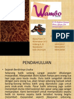 Tugas Business Plan Kelompok 10 Bio'2010 Sepatu Batik Wambo Collection