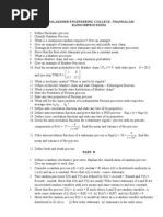 MA1254 Random Processes :: Unit 4 :: Classification of Random Processes