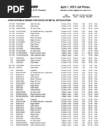 Soss Hinge 2013 Distributor Price List