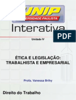 Ética e Legislação Trabalhista e Empresarial VI