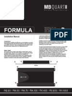 MB Quart Formula Amplifier Manual