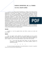 Phil. Ass. of Service Exporters, Inc. vs. Torres G.R. No. 101279 (1992) Facts