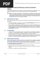 Product Hierarchy Common Values