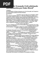 Modelo de Demanda Civil Solicitando Indemnizaciòn Por Daño Moral