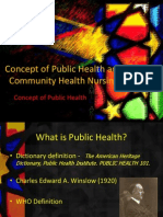  Concept of Public Health and Community Health Nursing