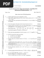 Advanced Mathematics - 2 July 2011