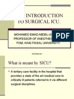 An Introduction To Surgical Icu.: Mohamed Emad Abdel-Ghaffar. Professor of Anesthesiology, Fom, King Faisal University