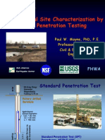 Geotechnical Site Characterization by Cone Penetration Testing