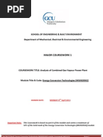 COUREWORK Analysis of Combined Gas-Vapour Power Plant 2