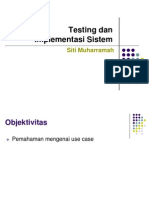 Testing Dan Implementasi Sistem: Siti Muharramah