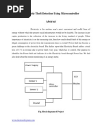 Electricity Theft Detection Using Microcontroller: Fig. Block Diagram of Project