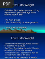 Low Birth Weight