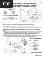 Installation Instructions For Hand Dryer: Xlerator