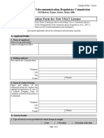 New Vsat License Form