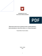 Efecto Del Uso de Un Producto Con Base A Caolinita (Nufresh) y Malla Sombreadora en Vides (Vitis Vinifera L.) Cv. Cabernet Sauvignon