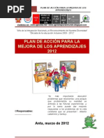 Plan de Accion Mejora de Los Aprendizajes