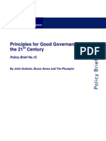 Graham, Principles For Good Governance