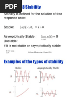 Section 1.8 Stability: Stability Is Defined For The Solution of Free Response Case