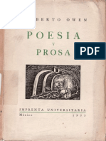 Gilberto Owen Poesia y Prosa 1953 Edicion Procopio (Cut)