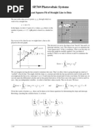 SP.769 Photovoltaic Systems: Least Squares Fit of Straight Line To Data