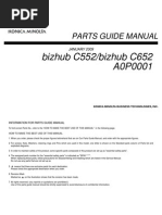 Parts Guide Manual Bizhub C552 - Bizhub C652