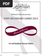 McMaster PSG Soccer Rules