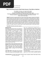 Major Antinutrients Found in Plant Protein Sources