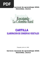 Cartilla. Elaboracuion de Conservas de Frutas y Hortalizas