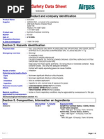 Material Safety Data Sheet: Section 1. Chemical Product and Company Identification