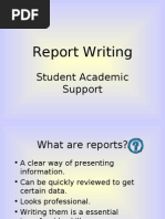 Report Writing: Student Academic Support