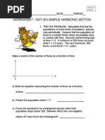 Harmonic Motion Worksheet Part 3