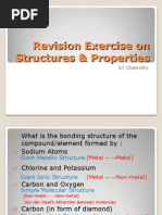 Revision Exercise On Structures & Properties: S3 Chemistry