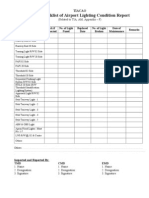 Daily Checklist of Airport Lighting Condition Report: Date and Time