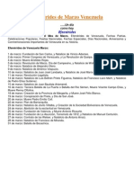 Efemérides de Marzo Venezuela