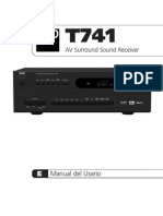 T 741 A V Surround Sound Receiver - Spanish Manual