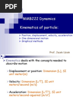 MMB222 - KinematicsParticles-01-OneDimension Lecture 1