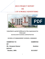 Research Project Report ON Emerging of A Mobile Advertising