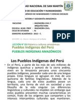 Ingeniería Civil - Historia y Geo Amaz - Lección 3 Pueblos Indigenas Del Peru Pueblos Indigenas de La Amazonia.