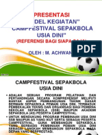 Presentasi Model Kegiatan Campfestival Sepakbola Usia Dini