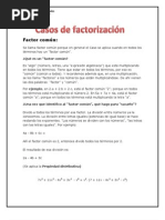 Casos de Factorizacion