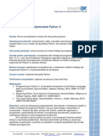 Descriere Curs - Fundamentele Python 3