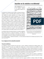 Historia de La Notación en La Música Occidental