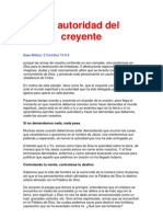 La Autoridad Del Creyente