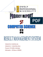 Result Management System